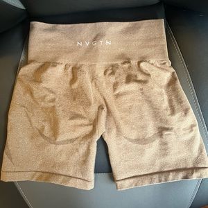 NVGTN Contour Seamless Shorts, Size Small, Beige